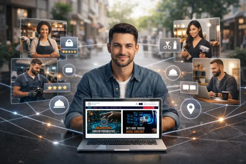 Local business owner using Winngoo Pages online business listing platform in India